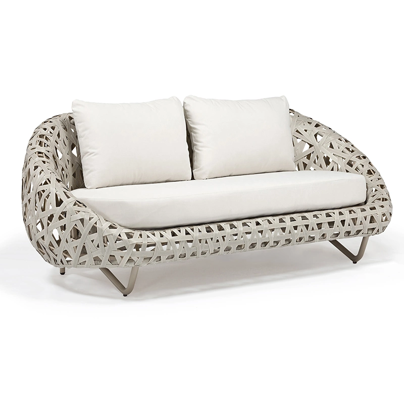 Nordic Style Luxury Garden Rattan Outdoor Furniture Alum Wicker Rattan Sofa Set