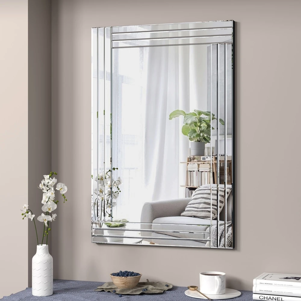 Modern Sliver Rectangle Decorative Wall Mirror