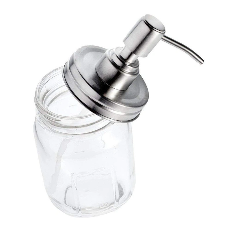 16oz leeres Glas Mason Jar mit Pumpendeckel für Badezimmer Flüssigseifenspender