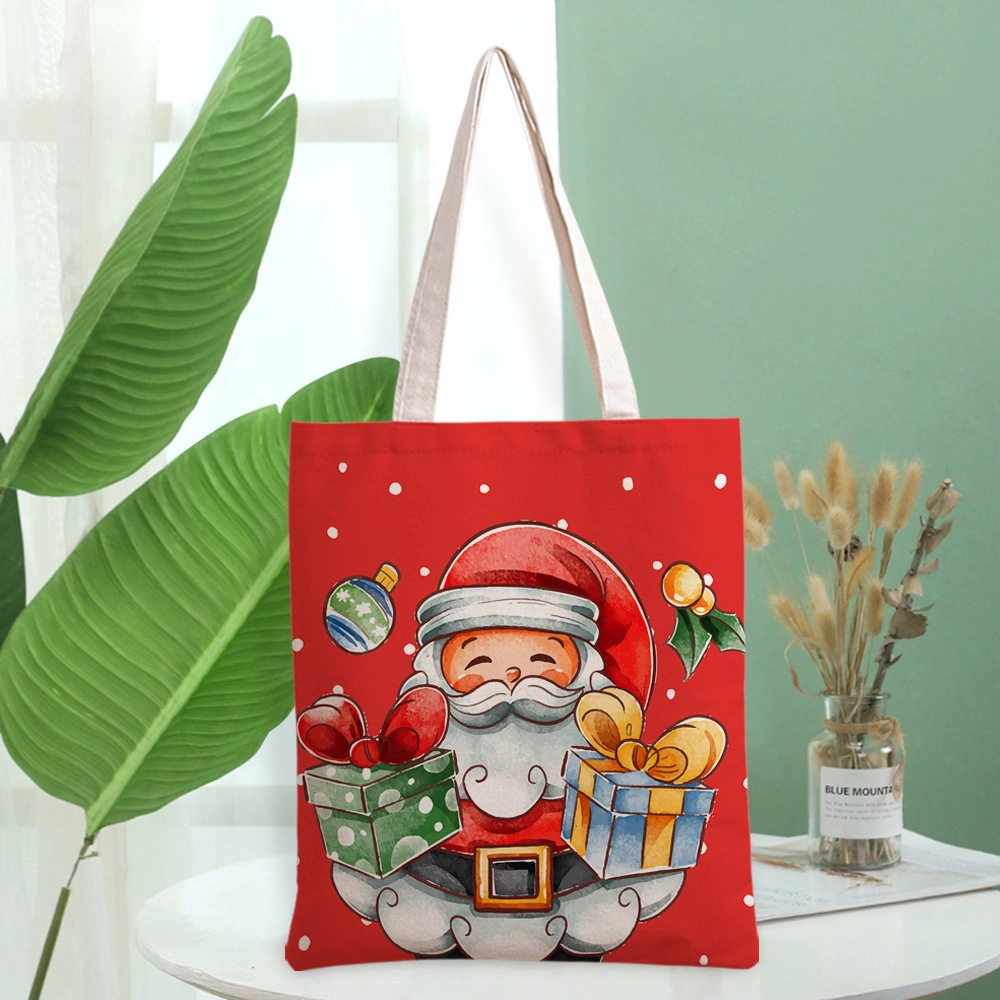 Top Seller Santa Sack Christmas Gifts Packaging Stocking Santa Sack Large Size Canvas Christmas Bag for Gift Party Decoration