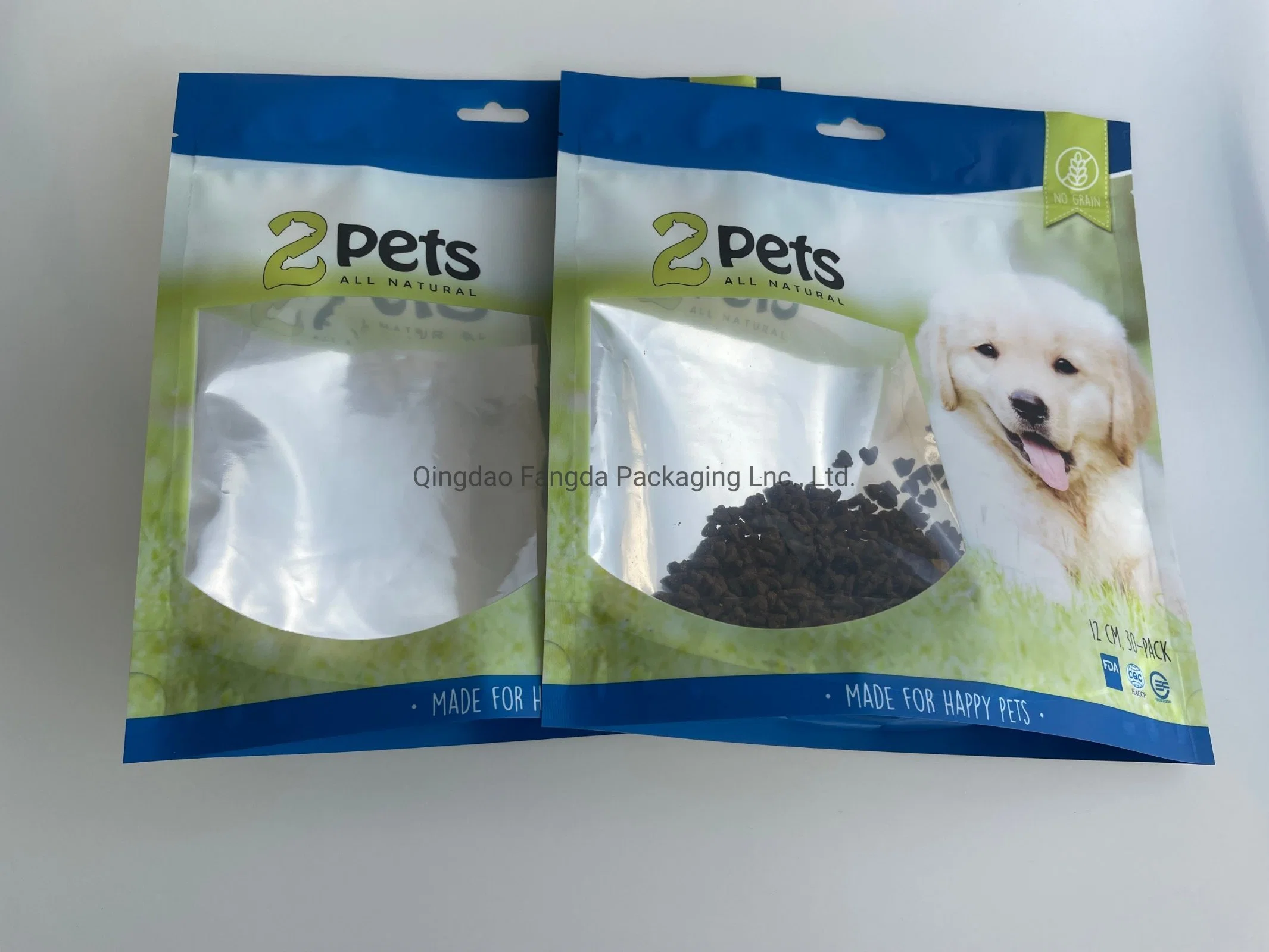 Factory Supplier Wholesale Custom Dog Snack Package Plastic Pet Food Packing Zipper Bag