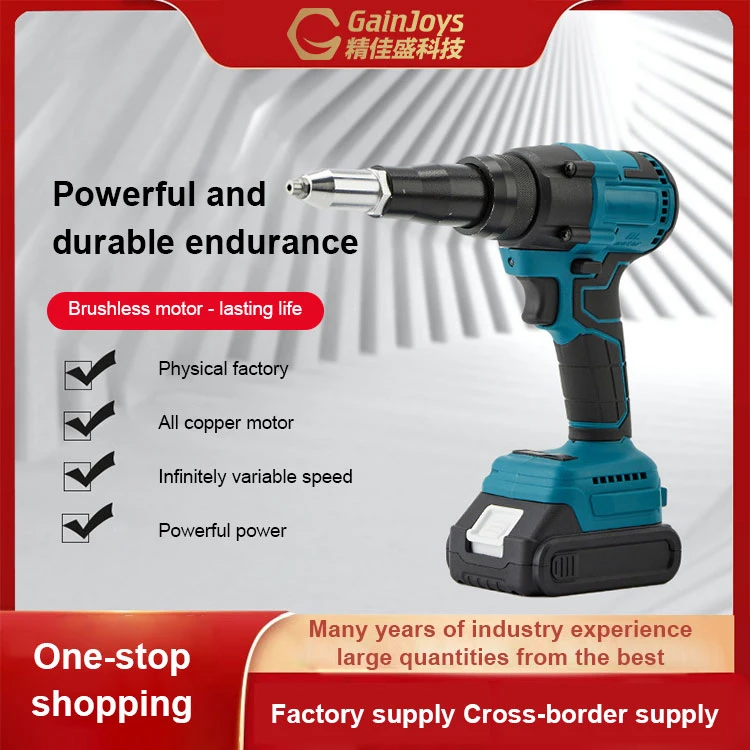 Gainjoys Wholesale/Supplier 12V Cordless Rivet Gun Battery Rivet Gun Electric Riveter Battery Built-in Tool