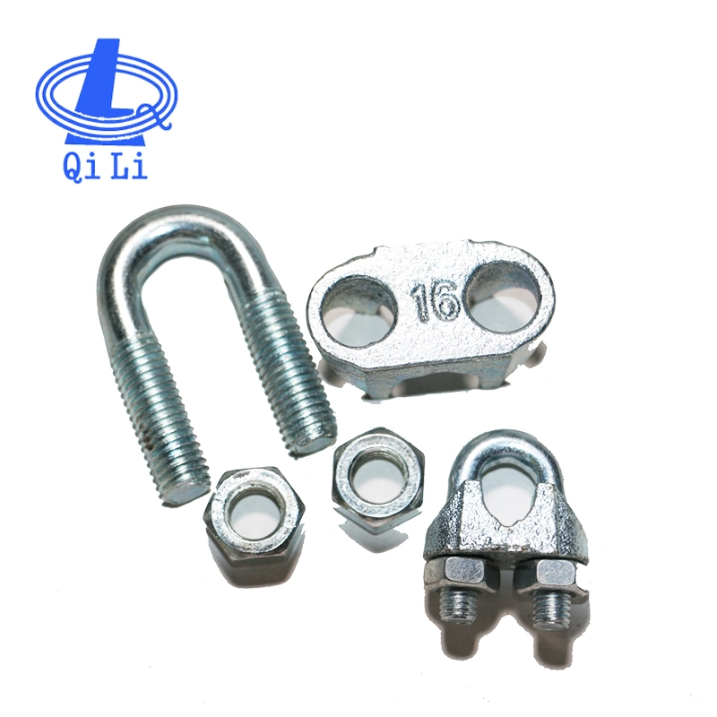 ISO Certificated Factory Supply DIN741 Galvanized Malleable Wire Rope Clip