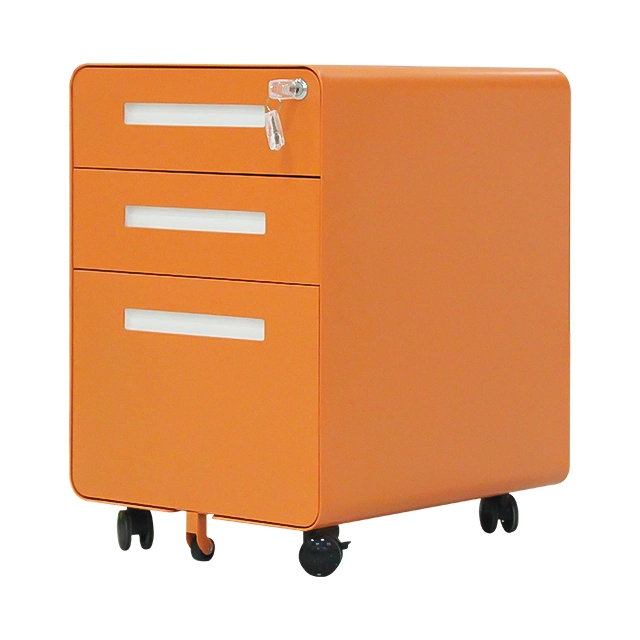 Under Desk 3 Drawer Cabinet Small Mobile Storage Cabinet Movable Mobile Pedestal