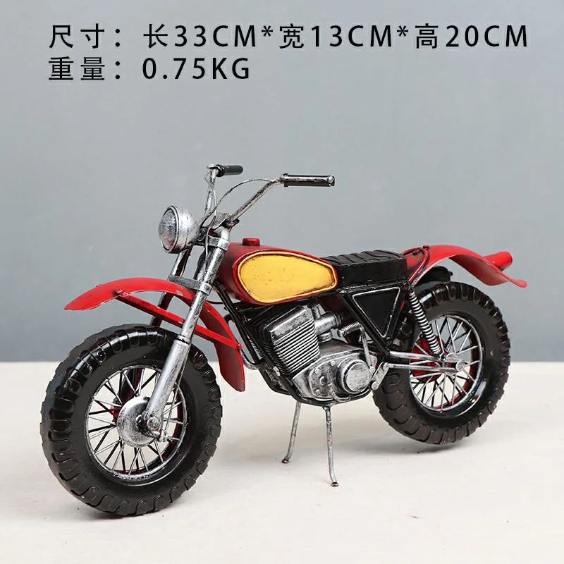 Factory Direct Selling Iron Crafts Antique Handmade Diecast Iron Motorcycle Model for Promotion Gift