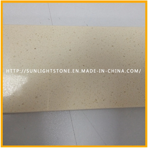 Popular Yellow/Beige Artificial Quartz Stone for Brazil and Chile