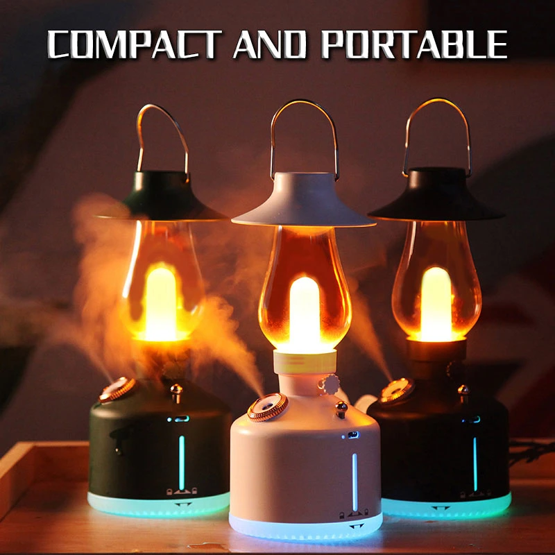 LAMPE de nuit LED à piles humidificateur d'air sans fil à humidificateur