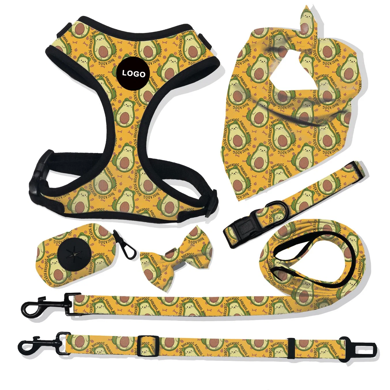 Polyester Dog Harness Set OEM Custom Dog Accessories/Pet Toy/Pet Accessory