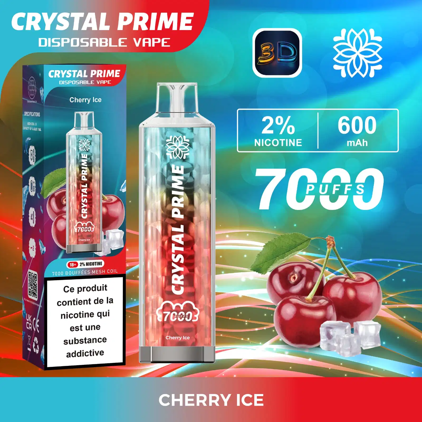 Оптом I одноразовые кольца Vape Crystal Prime 7000 2% никотина Дистрибьюторы Lux Alibaba Puff Bars