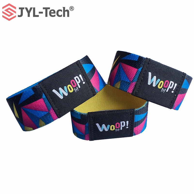 Personalizedl RFID Wrist Band Elastic Custom Fabric Wristband for Events