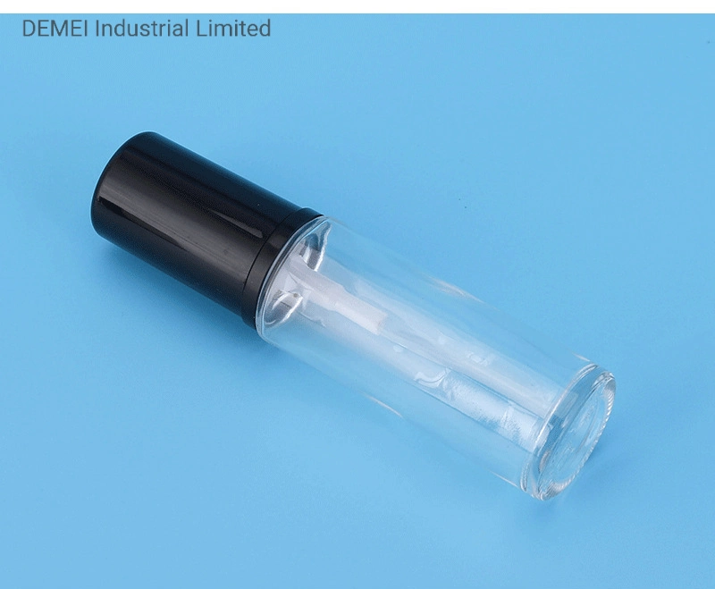 Luxury Cosmetics Packaging Straight Round 30ml Liquid Foundation Container Plastic Bottle with Pump