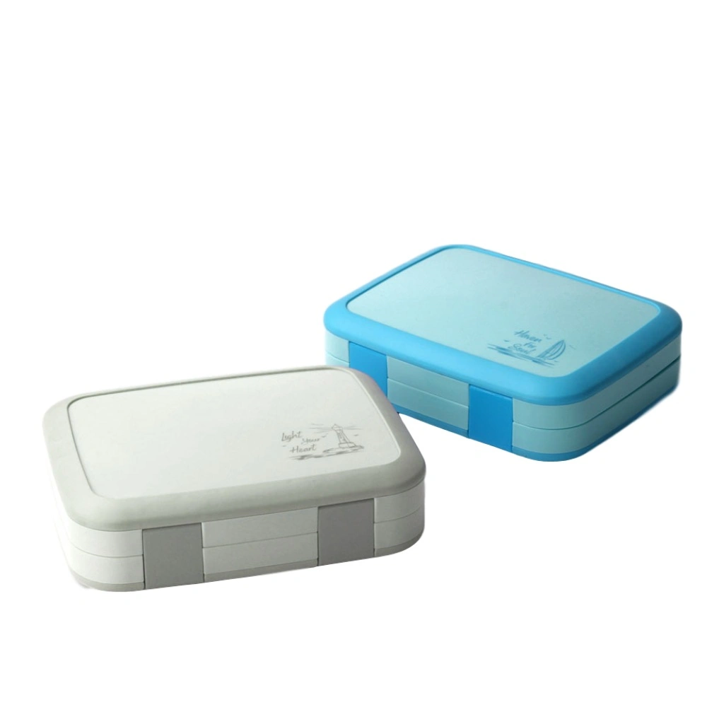 Venta caliente cinco compartimentos Lunch Box 800ml estudiantes Leak-Proof Bento Box