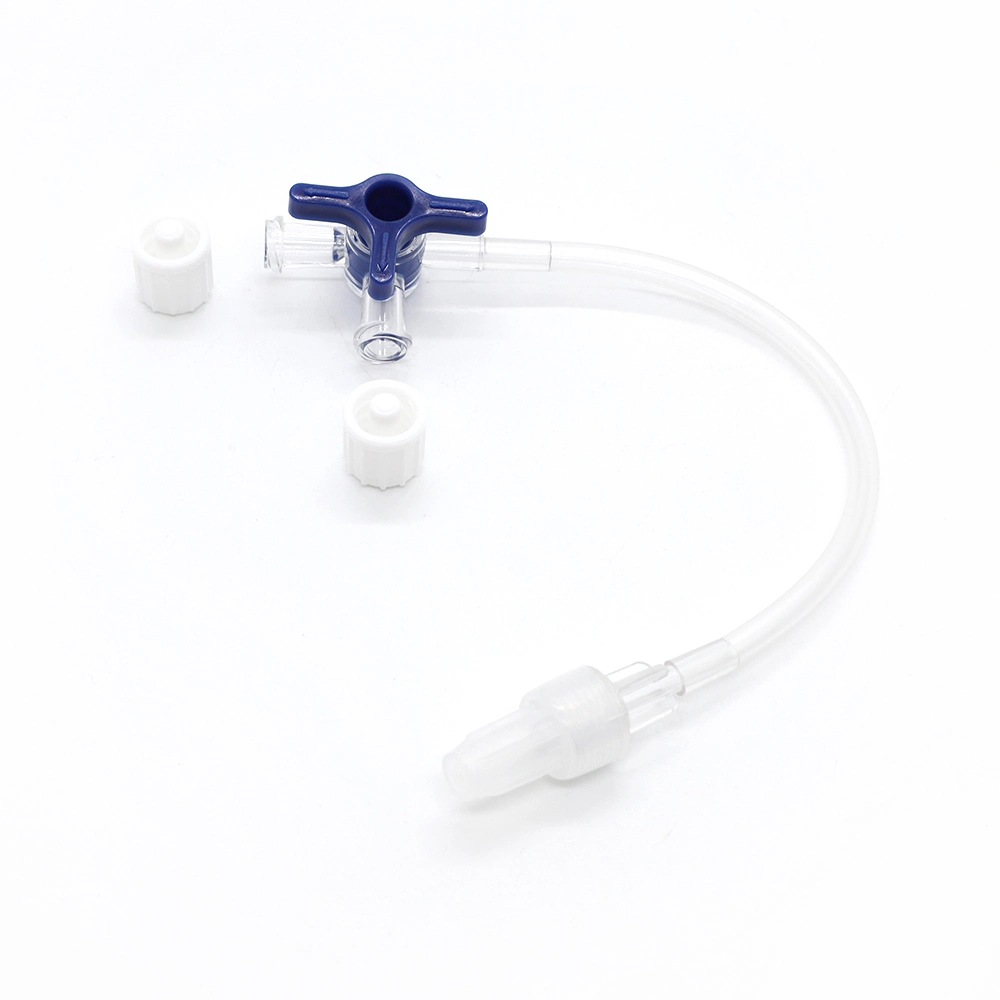 Medical Disposable Three Way Stopcock Valves Eo Gas Sterilization Plastic Material Stopcock Values