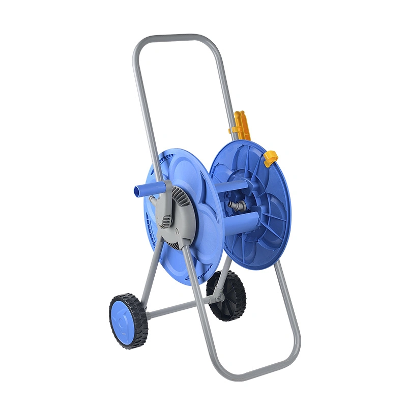 Gartenkraft 60m 1/2&quot; Metal Trolley Garden Hose Reel Cart