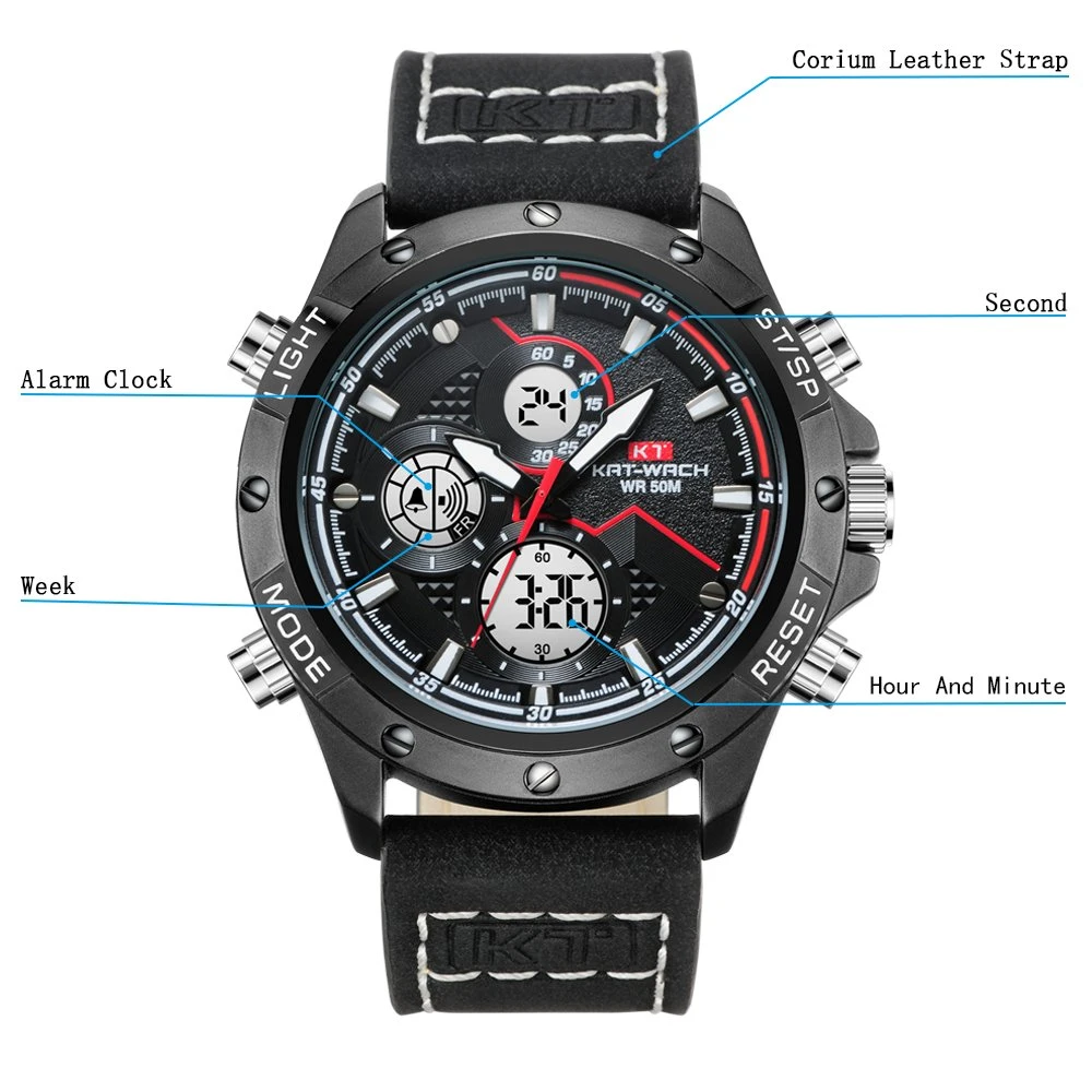 Quartz Watches Men's Gift Watches Stainless Steels and Leather Straps Silicone Bands