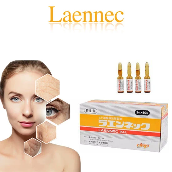 Laennec (placenta humana) Resistir melanina bom efeito anti-envelhecimento efeito branqueamento é notável reparação Certificação 2ml * 50