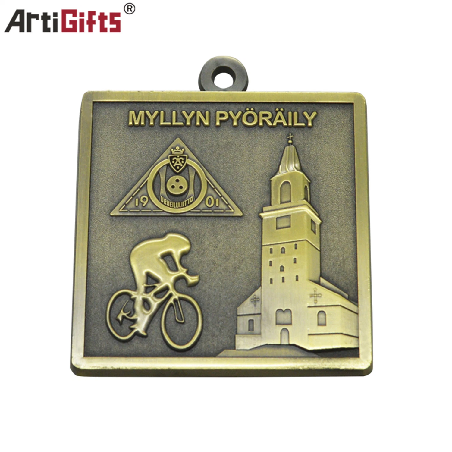 High quality/High cost performance  Nickel Custom Award Medal with Ribbon