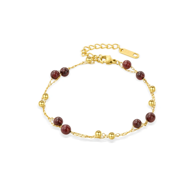 2023 New Niche Light Luxury Handmade Garnet Bracelet