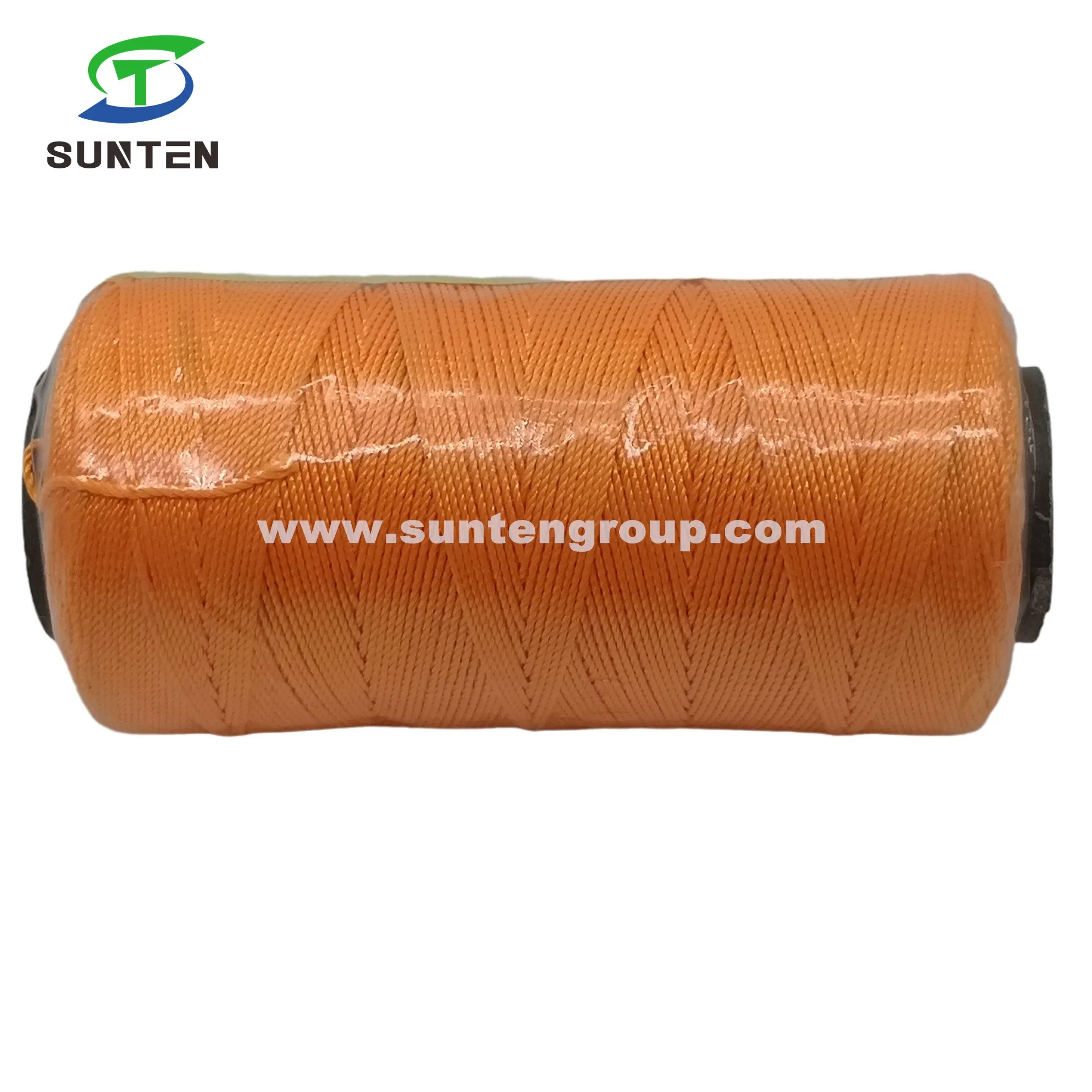 Orange High Tenacity PE/PP/Polyester/Nylon Plastic Twisted/Braided/Braid/Baler/Thread/Packing Line/Fishing Net Twine (210D/380D) by Spool/Reel/Bobbin/Hank