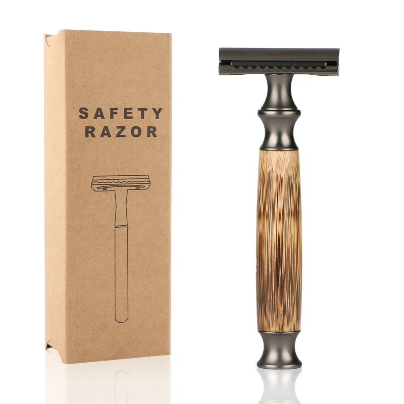 D659 Men&prime; S Shaving Natural Bamboo Handle Biodegradable Material Classic Double-Edge Safety Razor