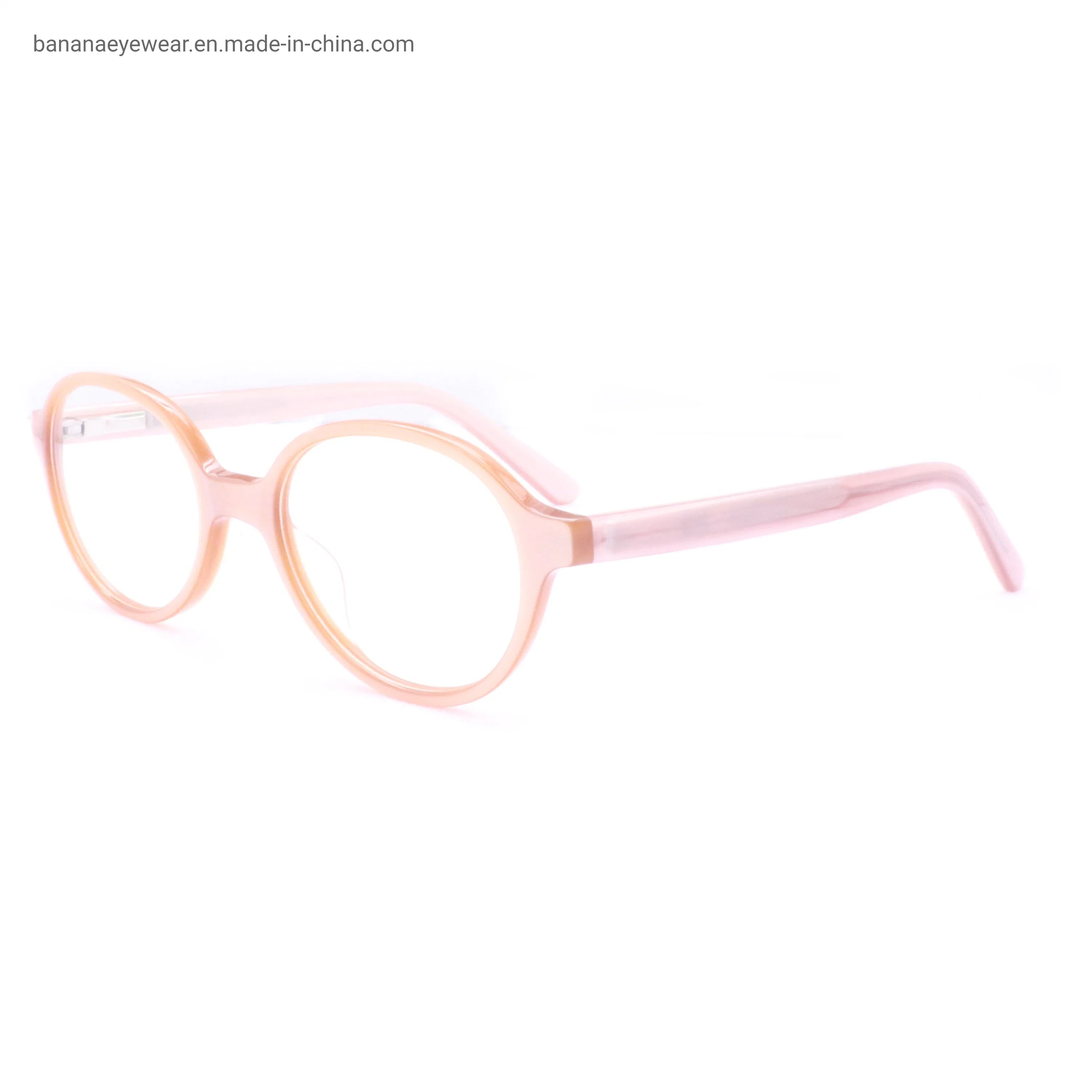 Ready to Ship Retro Round Acetate Anti-Blue Light Lens Kids Eyeglasses Frames