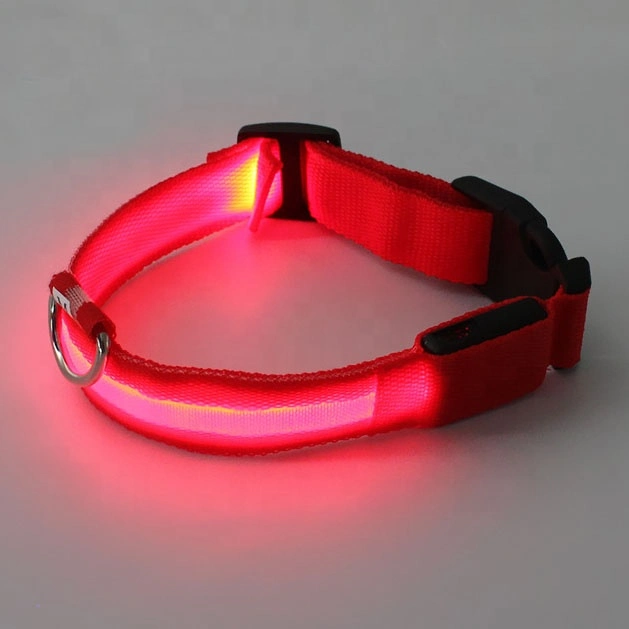 Pet LED Dog Collar Light up Dog Collar USB Charging LED Nylon Dog Collar Pet Products