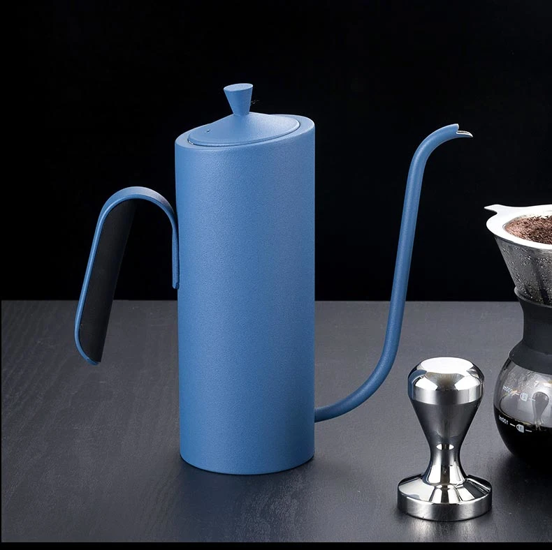 Venta caliente revestimiento negro de cuello de cisne se vierte el café hervidora de agua de la mano de acero inoxidable Cafetera de goteo