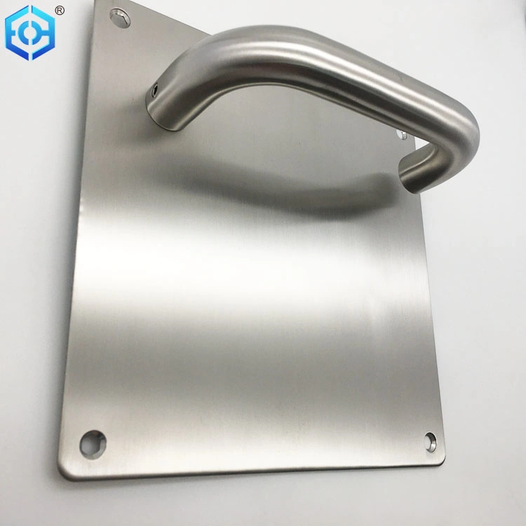 Door Hardware Stainless Steel Hollow Lever Handle on Back Plate