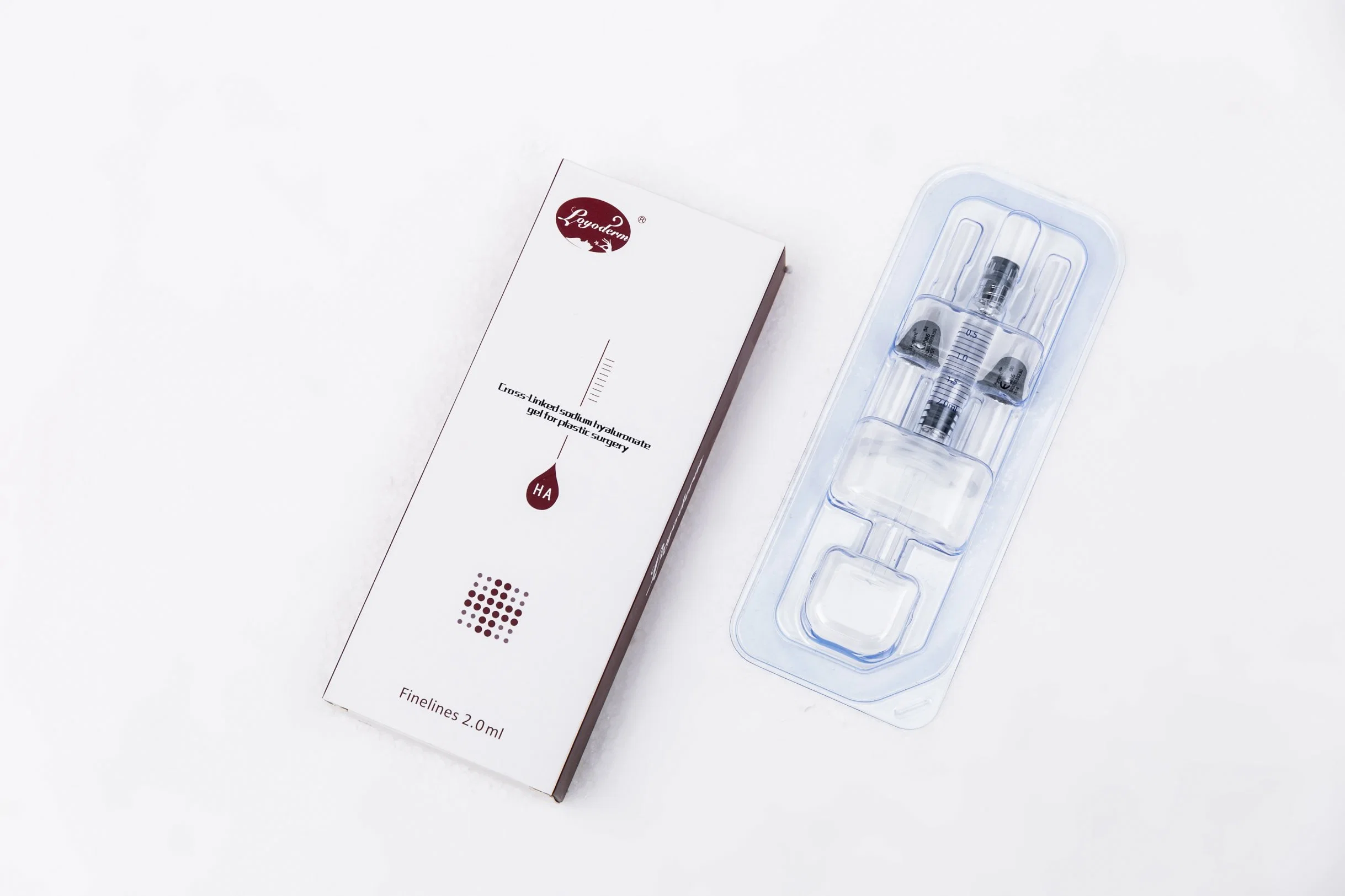 Cosmetic Injection Hyaluronic Acid Ha Dermal Filler Syringe to Remove Wrinkles Nasolabial Folds Deep 1ml