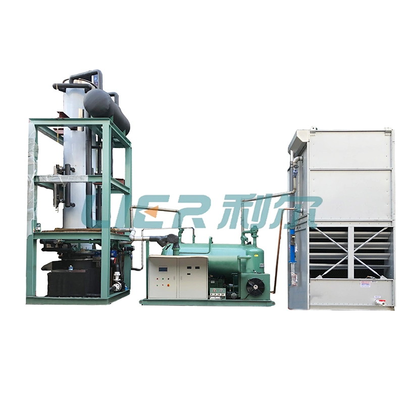 High Quality Factory Price 30tons Tube Ice Machine System Evaporative Condenser