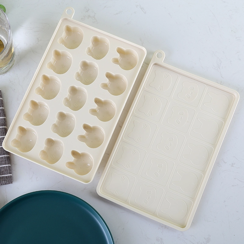 Wiederverwendbare PE-Würfeleinschübe Formen leicht lösbar und flexibel spülmaschinenfest Homemake BPA Free Ice Cube Tray