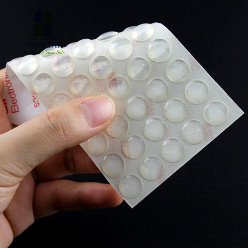 Silicone Adhesive Furniture Bumpers for Glass Table Door Cabinet Drawers