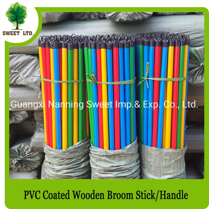 Machine Making Cheap Shrink Film PVC Coated Wooden Broom Handle for Broom