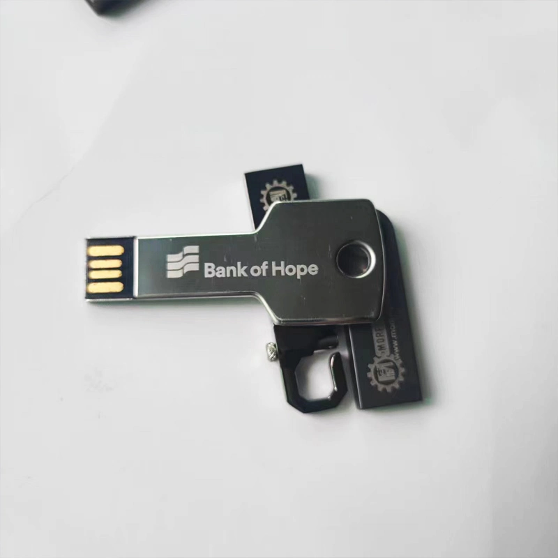 Free Logo Metal Key Shaped USB Memory Flash Disk