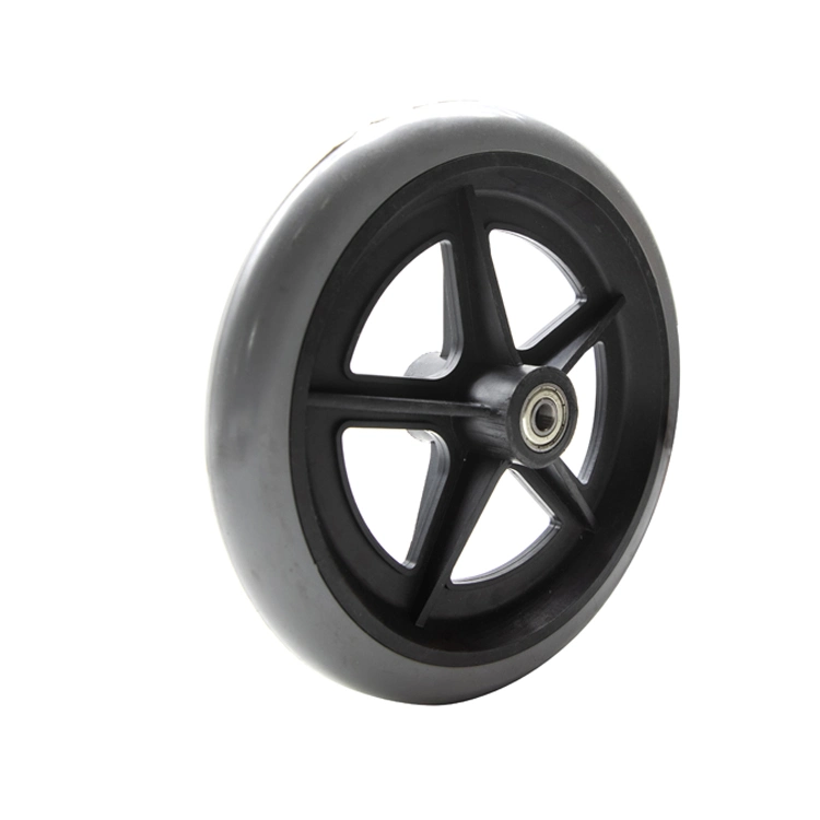 Jq Caster Wheelchair Accessories 8 Inch Plastic TPR Wheel with Ball Bearing