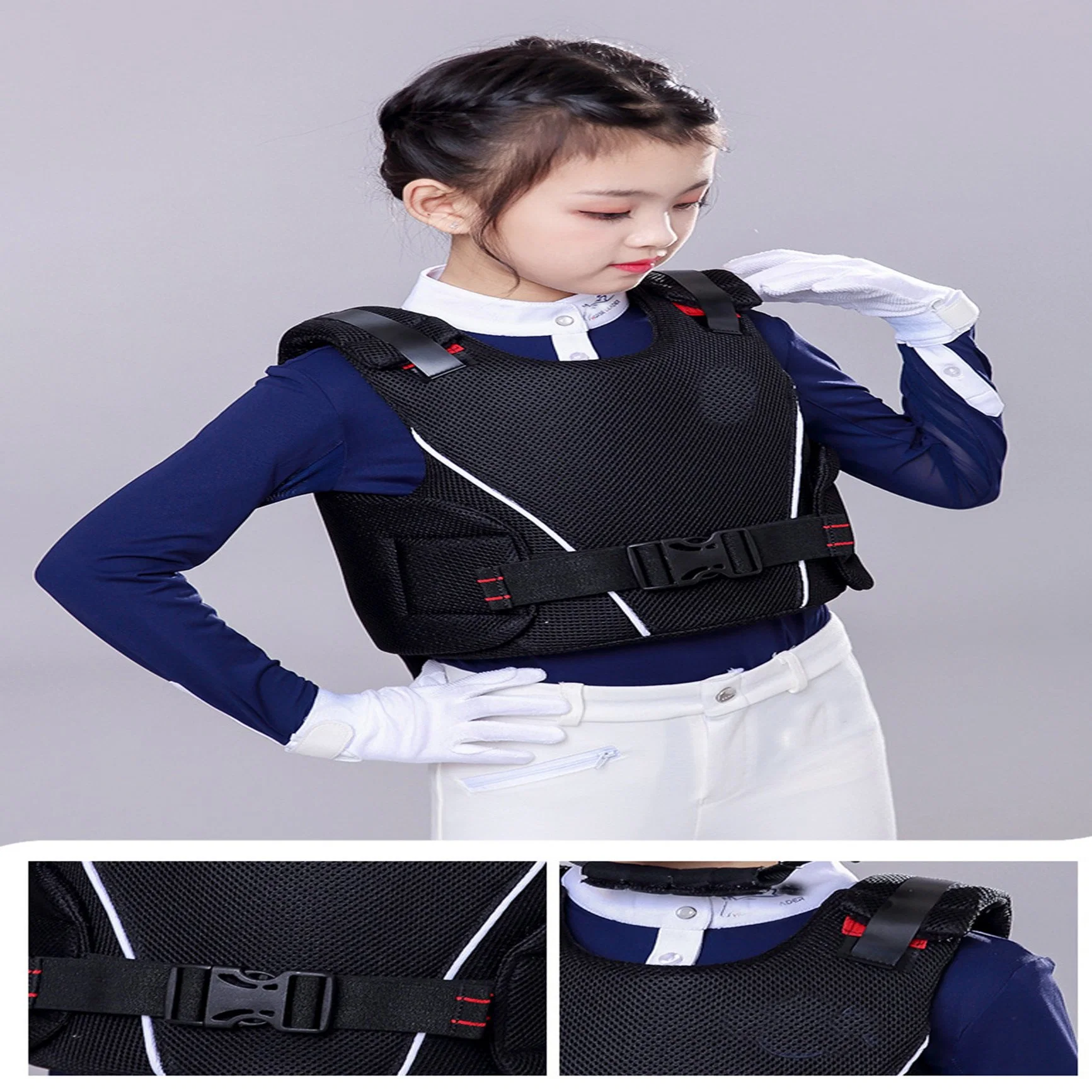 Children Equestrian Anti-Collision Armor Professional Equestrian Equipment Shock Absorption, Thick Wear