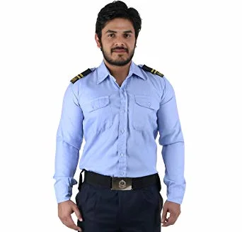 OEM Summer Personal Men Blue Ecurity Guard Work Uniforms Long Sleeve Shirts for Men