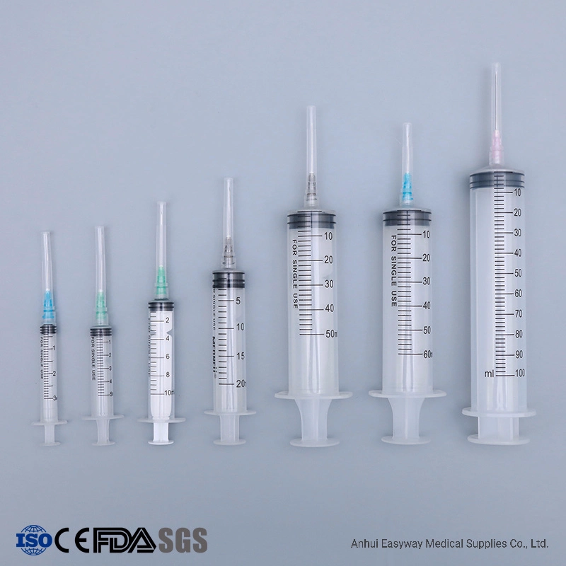 Disposable Syringe with Needle 3 Parts 1ml-500ml