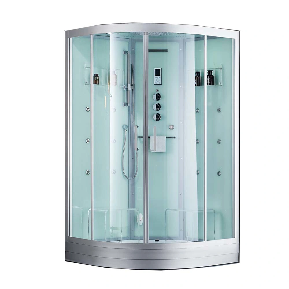 Luxury Corner Arc-Shaped Shower Room Steam Sauna with ETL Ce Certification