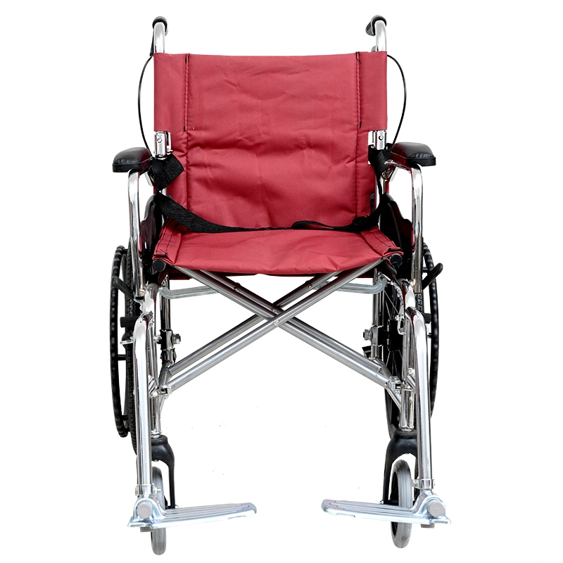 [Pw-8012] Lightweight Foldable Manual Self-Propelled Active/Passive Wheelchair with Backrest and Brakes in Aluminum Alloy or Steel as Hospital Equipment