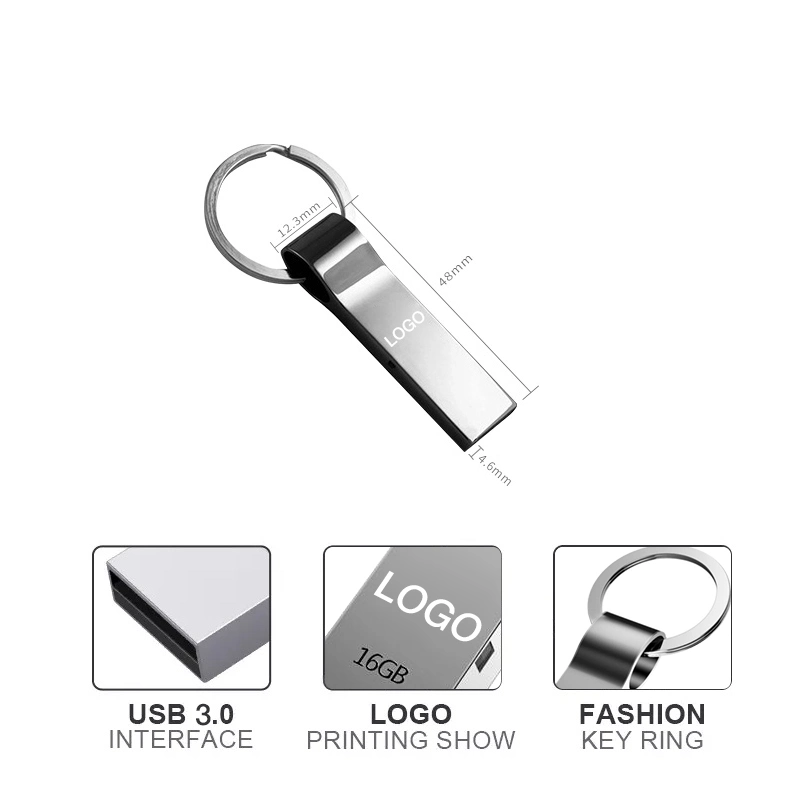 Hot USB Flash Drive 32GB Metal USB Memory Sticks Custom Pendrive 16GB USB 3.0 2.0 Flash Memory