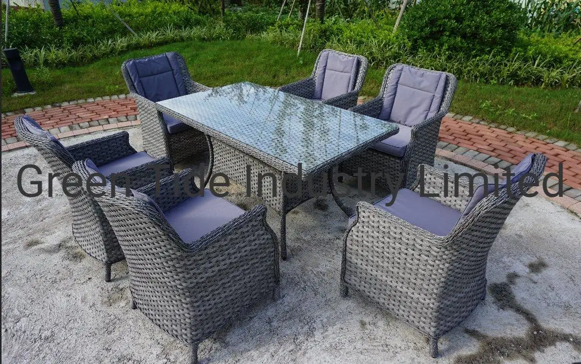 Garden Rattan Dinner Set Wicker Dining Chair Outdoor Home Modern Rattan Furniture