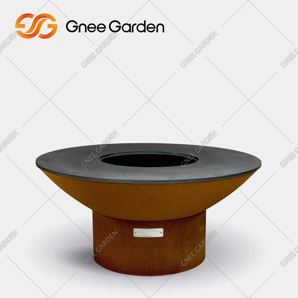 Outdoor Large Corten Steel Grill BBQ