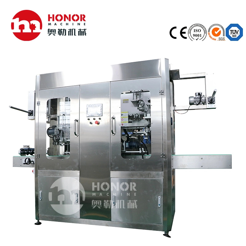 Fully Automatic Round Bottle PVC Film Shrink Labeling Device for Mineral Pure Water Beverage Plastic Filling Bottle