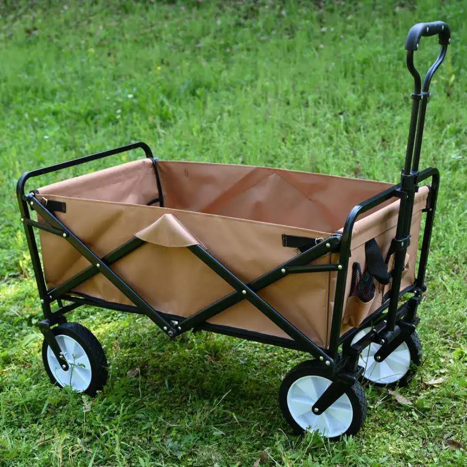 Stock Europa Supermarket Hot Sell Mini Camping Trolley plegable vagón Carritos plegable para exteriores Wago