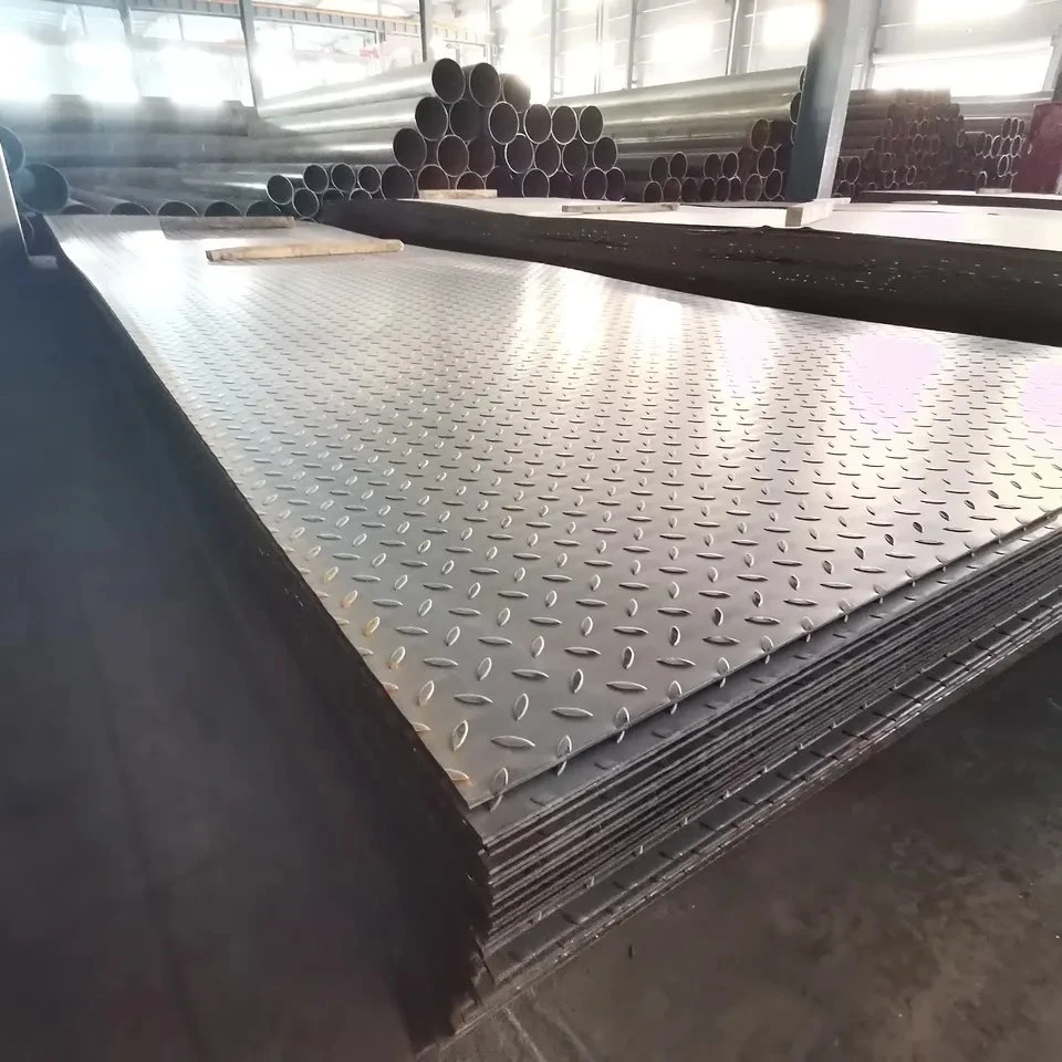 Hot rolled carbon standard steel checkered plate A36 Q195 Q235B Q195 Q235 Q275 Q345 checked steel plate/pattern metal sheets/pattern board design pattern