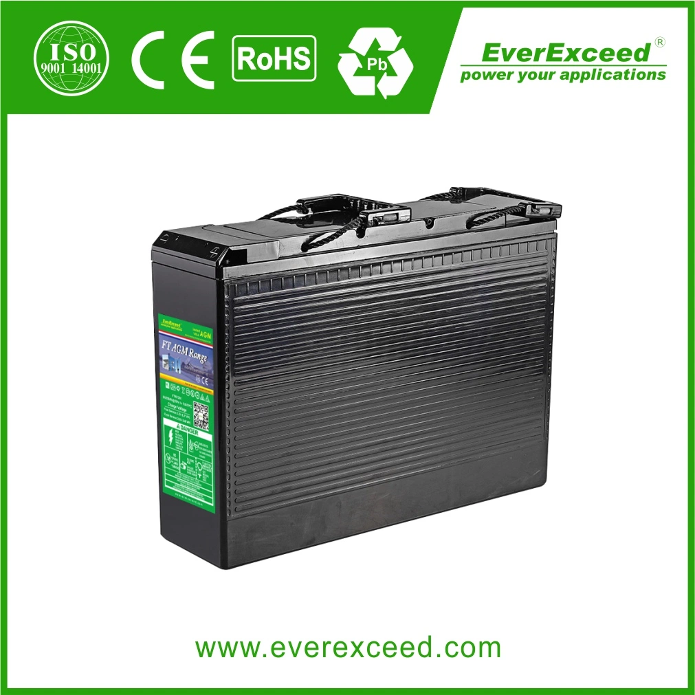 Everexceed 12V 55ah/80ah/100ah/150ah/180ah/200ah Vorder-Zugriff-Terminal-Dünne Gel-Batterie Telekommunikation-Station/Solar-System/Haus-Energie-Bank/Communication-Equipments/CS