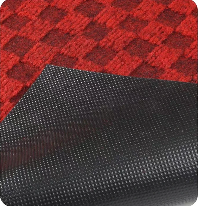 100% poliéster de color doble Nonwoven Jacquard alfombra acanalada