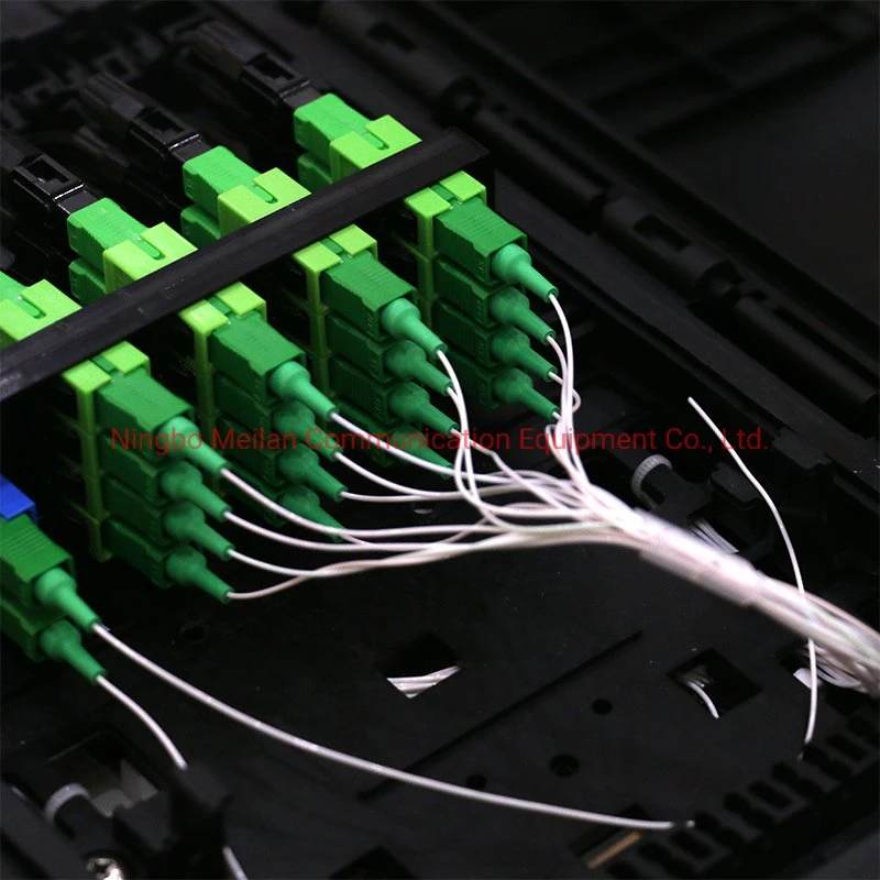 FTTH Mold Plastic Dome Fiber Splice Closure Joint Box 16 Core for Optical Cable with Adapter