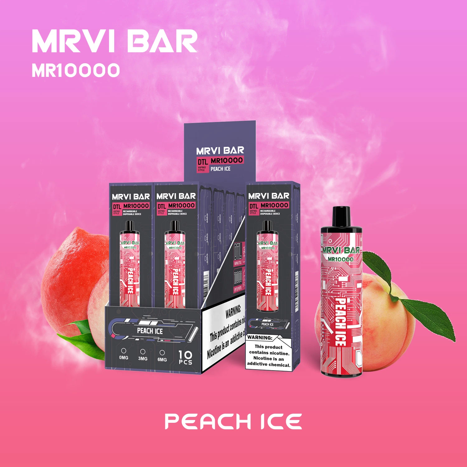 VAPE desechable tipo VAPE Mrvi 10000 10K Puffs Bar Big Smoking 19ml Pod DTL E cigarrillos